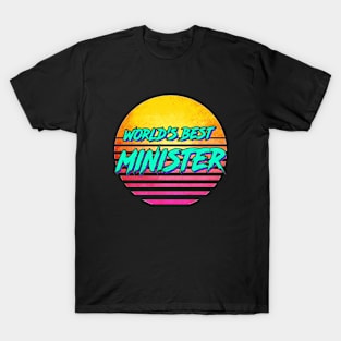 1980s Retro Minister Gift T-Shirt